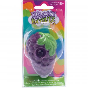 3.5" Grape Ceramic Pipe - Wacky Bowlz [CP111]